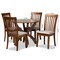 Baxton Studio Bailey Modern and Contemporary Grey Fabric and Walnut Brown Finished Wood 5-Piece Dining Set 174-9879-10901-Zoro - alternate 8
